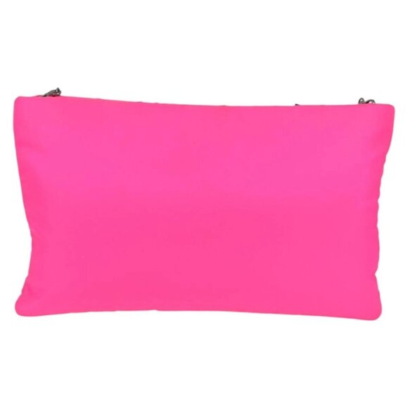 PRADA Chain Shoulder Bag Nylon Pink Silver Auth 134961M - Picture 2 of 16